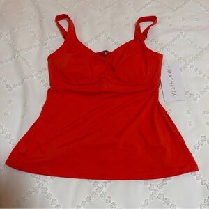 Athleta Women's 34B/C Bondi Bra Cup Tankini Swim Top Underwire Adjustable Orange